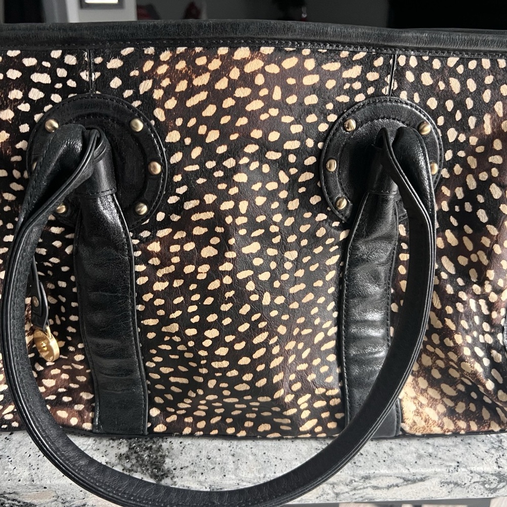 Stylish Black and Beige Tote Bag
